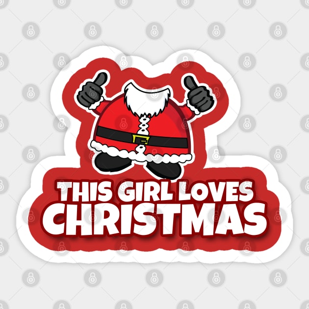 This Girl Loves Christmas Sticker by NerdShizzle